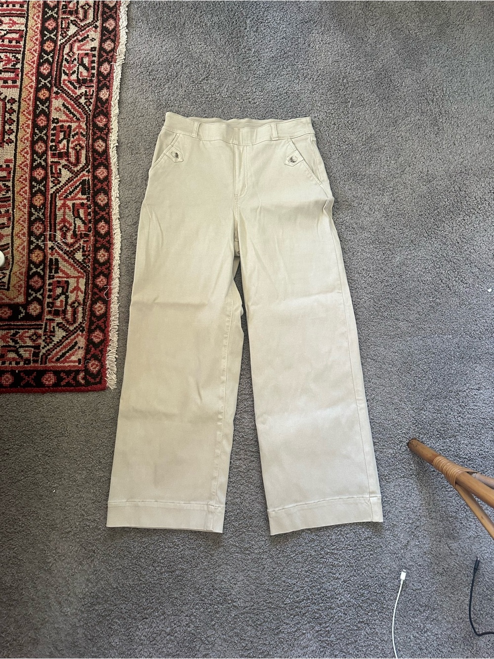Spanx Twill Cropped Wide Leg Pants